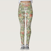 Mucha Art Nouveau Flowers All over Print Leggings (Voorkant)