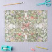 Mucha Art Nouveau Hollyhock Flowers Tissue Paper Tissuepapier (Craft)