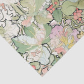 Mucha Art Nouveau Hollyhock Flowers Tissue Paper Tissuepapier (Detail)