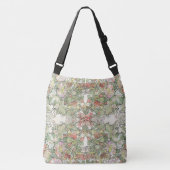 Mucha Art Nouveau Hollyhock Honeysuckle Floral Crossbody Tas (Voorkant)