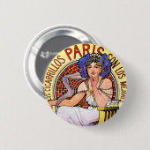 Mucha Art Nouveau Illustratie Ronde Button 5,7 Cm (Voorkant /achterkant)