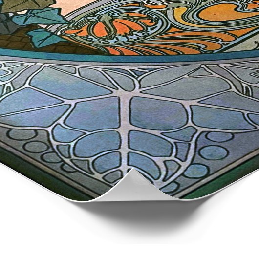 Mucha - Art Nouveau Ivy Poster (Hoek)