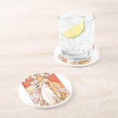 Mucha Art Nouveau Lady Onderzetter (Zijkant)