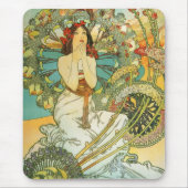 Mucha Art Nouveau Monte Carlo Lady Mousepad Muismat (Voorkant)