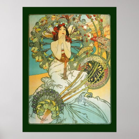 Mucha Art Nouveau Monte Carlo Poster (Voorkant)