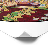 Mucha Art Nouveau Poster print: Vrouw met madelief (Hoek)