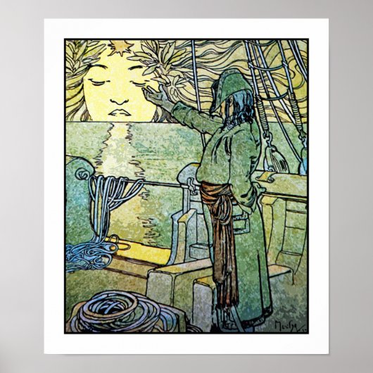 Mucha Art Nouveau Poster: Sun Goddess Poster (Voorkant)