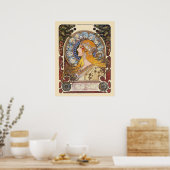 Mucha Art Nouveau Poster - Zodiac - La Plume (Keuken)