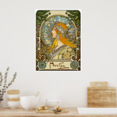 Mucha Art Nouveau Poster - Zodiac - La Plume (Keuken)