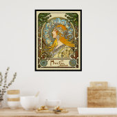 Mucha Art Nouveau Poster - Zodiac - La Plume (Keuken)
