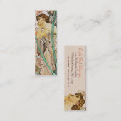 Mucha Art Nouveau Reverie Bladwijzer Visitekaartje (Voorkant / Achterkant)
