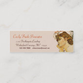 Mucha Art Nouveau Skinny Bladwijzer Visitekaartjes (Achterkant)