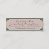 Mucha Art Nouveau Spring Bladwijzer Visitekaartjes (Achterkant)