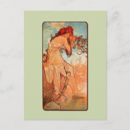 Mucha Art Nouveau Summer Briefkaart