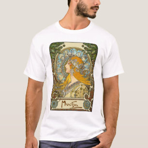 Mucha Art Nouveau T-Shirt - Zodiac - La Plume