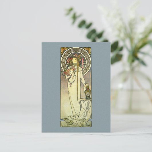Mucha Art Nouveau Trappistine Briefkaart (Staand voorkant)
