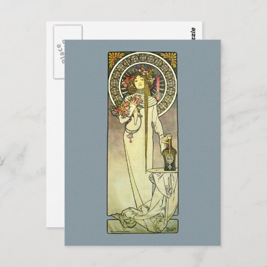 Mucha Art Nouveau Trappistine Briefkaart (Voorkant / Achterkant)