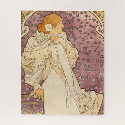 Mucha Art Nouveau Vrouw Schoonheid Legpuzzel (Verticaal)