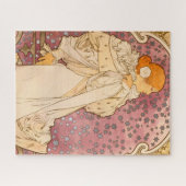 Mucha Art Nouveau Vrouw Schoonheid Legpuzzel (Horizontaal)