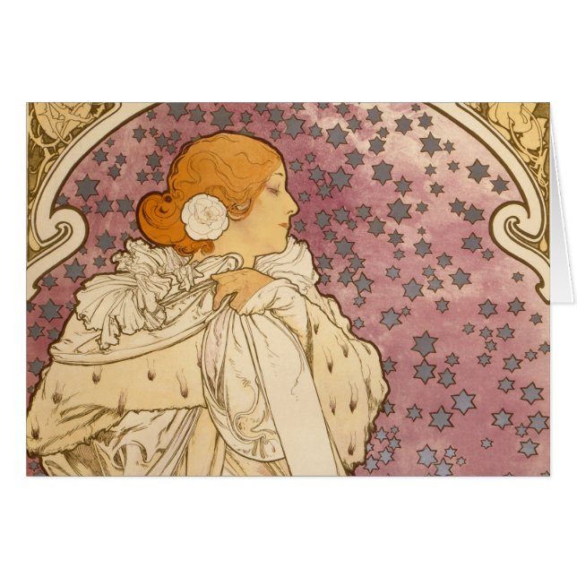 Mucha Art Nouveau Woman Beauty (Voorkant Horizontaal)