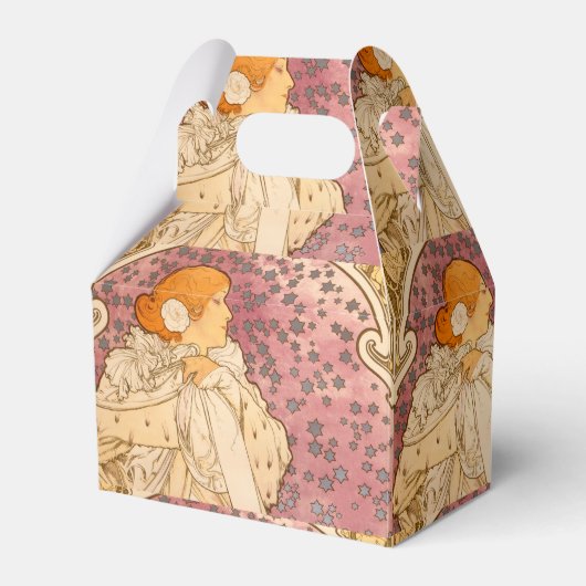 Mucha Art Nouveau Woman Beauty Bedankdoosjes (Voorkant Zijde)