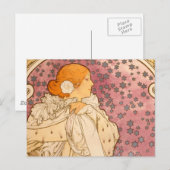 Mucha Art Nouveau Woman Beauty Briefkaart (Voorkant / Achterkant)
