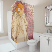 Mucha Art Nouveau Woman Beauty Douchegordijn (In situ)
