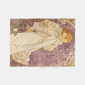 Mucha Art Nouveau Woman Beauty Fleece Deken (Voorkant (Horizontaal))