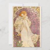 Mucha Art Nouveau Woman Beauty Kaart (Achterkant)
