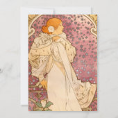 Mucha Art Nouveau Woman Beauty Kaart (Achterkant)