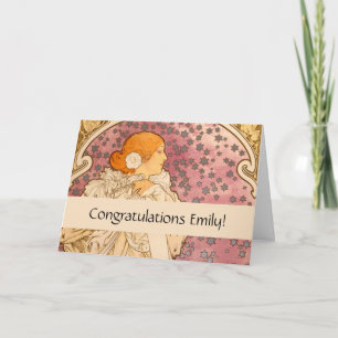 Mucha Art Nouveau Woman Beauty Kaart