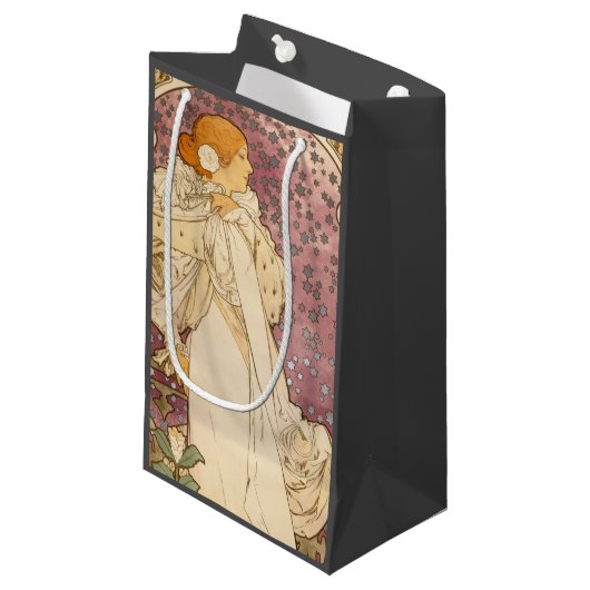 Mucha Art Nouveau Woman Beauty Klein Cadeauzakje (Voorkant Gekanteld)