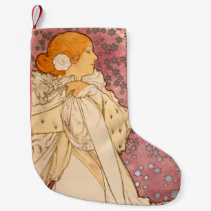 Mucha Art Nouveau Woman Beauty Kleine Kerstsok