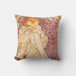 Mucha Art Nouveau Woman Beauty Kussen