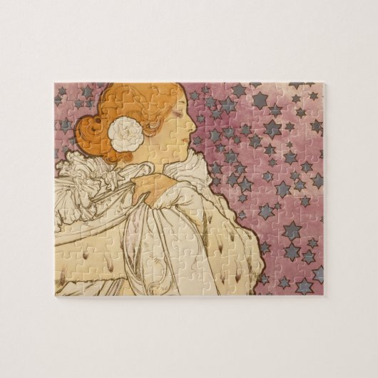 Mucha Art Nouveau Woman Beauty Legpuzzel (Horizontaal)