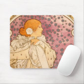 Mucha Art Nouveau Woman Beauty Muismat (Met muis)