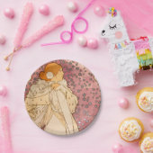 Mucha Art Nouveau Woman Beauty Papieren Bordje (Feest)