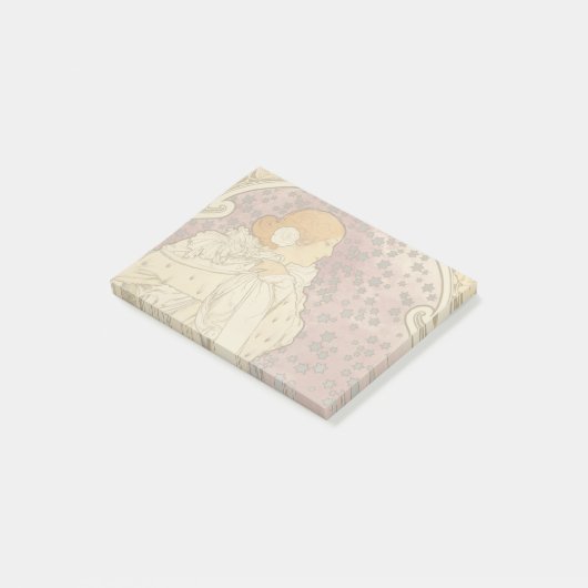 Mucha Art Nouveau Woman Beauty Post-it® Notes (Schuin)