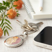 Mucha Art Nouveau Woman Beauty Sleutelhanger (Zijkant)