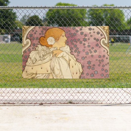 Mucha Art Nouveau Woman Beauty Spandoek (Insitu)