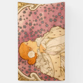 Mucha Art Nouveau Woman Beauty Spandoek (Verticaal)