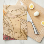 Mucha Art Nouveau Woman Beauty Theedoek (Quarter Fold)