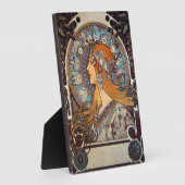 Mucha Art Nouveau Woman Franse Zodiac Post Fotoplaat (Zijkant)