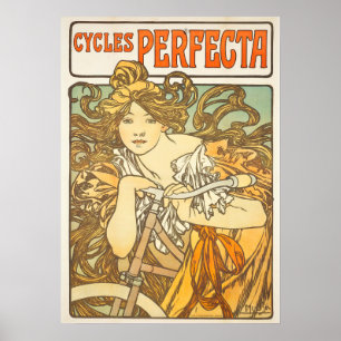 Mucha Art Nouveau Woman Vintage French Poster