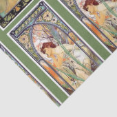Mucha Art Nouveau Wrapping Tissue Paper Tissuepapier (Detail)