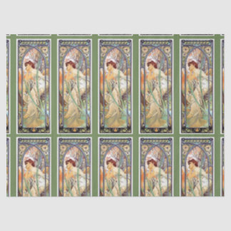 Mucha Art Nouveau Wrapping Tissue Paper Tissuepapier