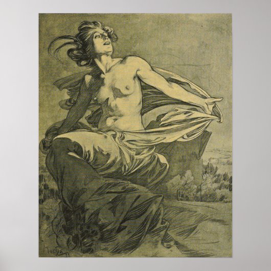 Mucha - Avril Cocorico Poster (Voorkant)
