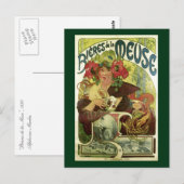 Mucha Beer Advertisement Briefkaart (Voorkant / Achterkant)