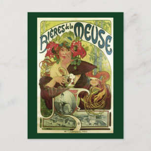 Mucha Beer Advertisement Briefkaart