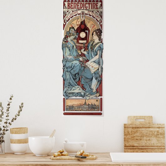  Mucha Benedictine Advertisement Poster (Keuken)